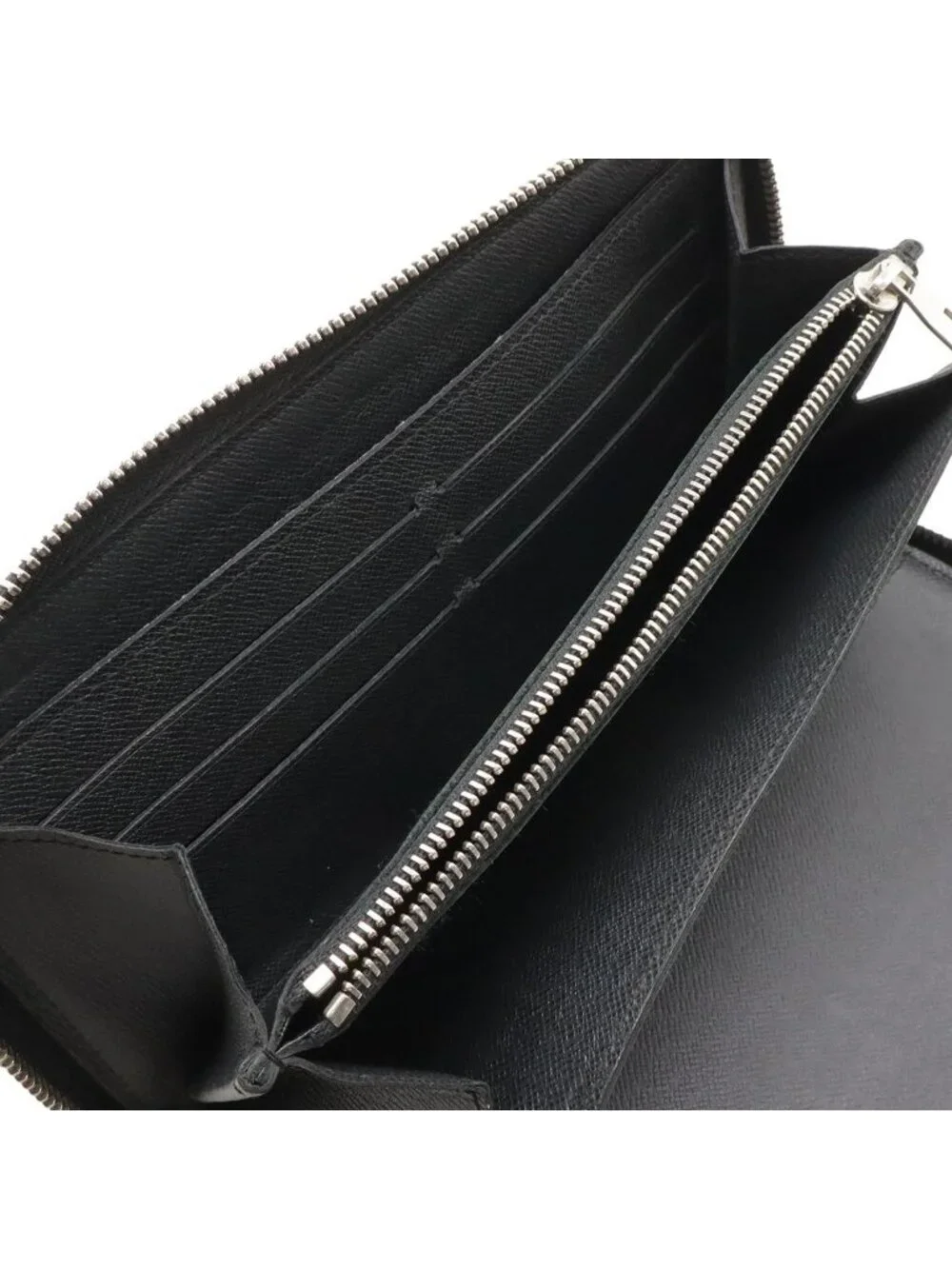 Louis Vuitton Taiga Zippy Organizer Travel Case Zip Around Wallet Ardoise Black